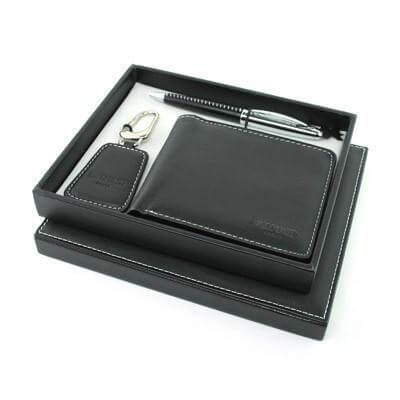 Balmain Pen, Key Holder and Wallet Set - Black Corporate Gifts Singapore
