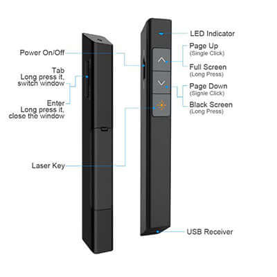 Slim black Presentation Clicker Corporate Gifts Singapore