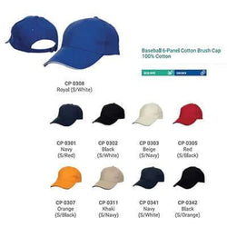 Contrasting Cotton Brushed Cap Corporate Gifts Singapore