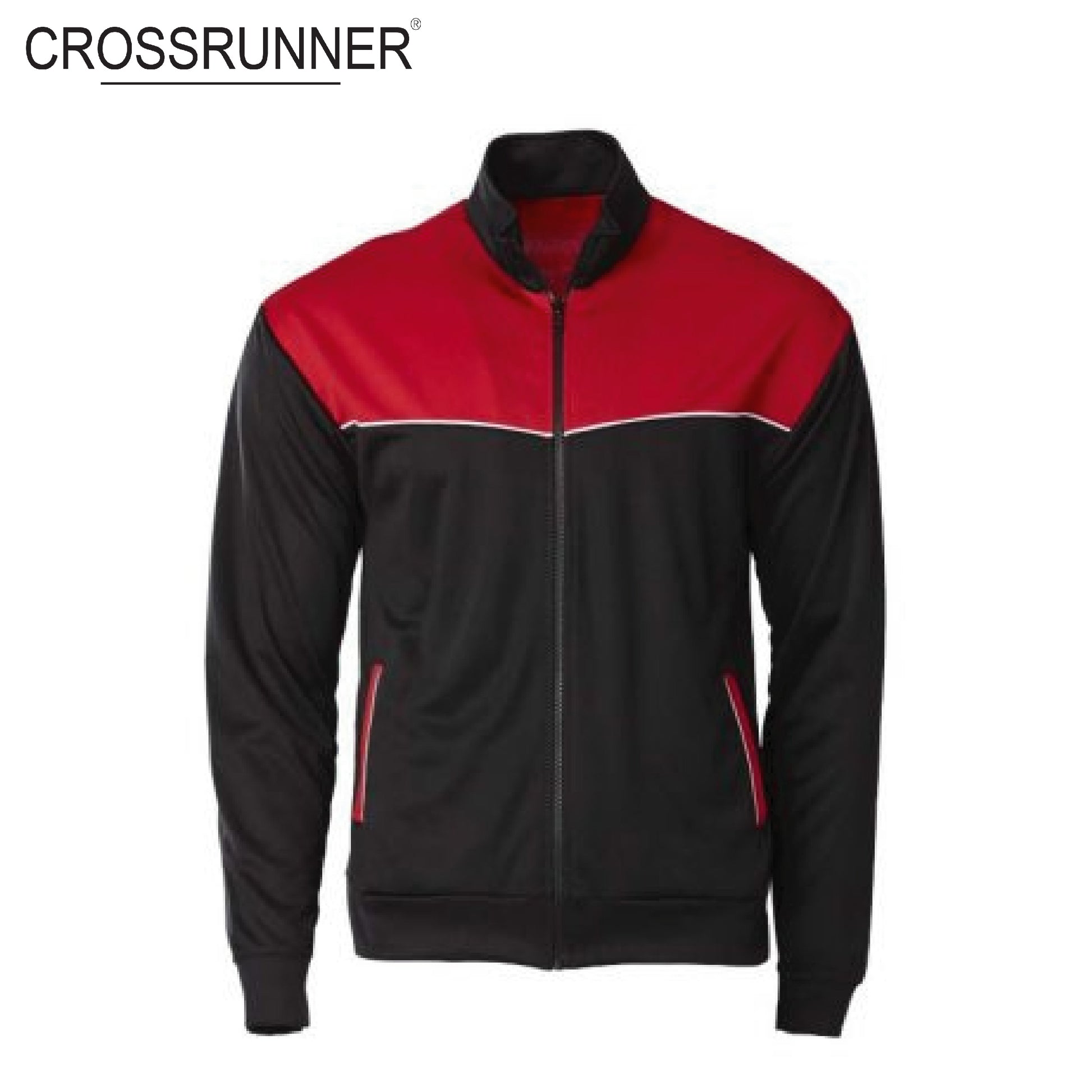 Crossrunner 1200 Neil Tracksuit in black and red, ideal for athletes and as a corporate gift.
