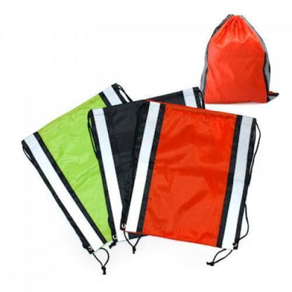 Drawstring Bag With Reflective Panel Corporate Gifts Singapore