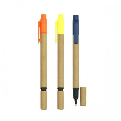 Eco Friendly Recycled Paper Ball Pen & Highlighter Corporate Gifts Singapore