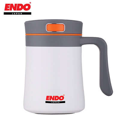 ENDO 400ML Anti--Bac Double S/Steel Mug with heat-resistant design and BPA-free material.