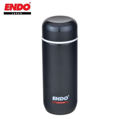 200ml Double Stainless Steel Flask in black, ideal for keeping beverages hot, perfect corporate gift.