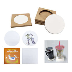 Ceramic Coaster with indivdual kraft paper box Corporate Gifts Singapore