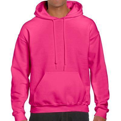 Gildan Adult Pull Over Hoodie in vibrant pink, ideal for both men and women as a stylish corporate gift.