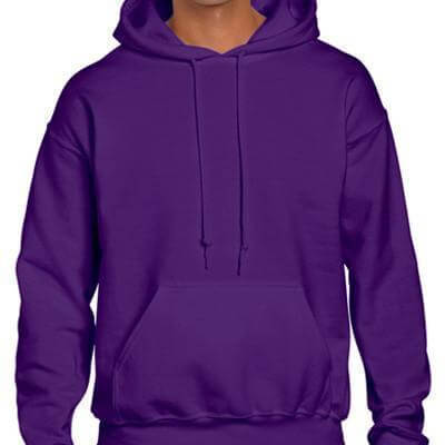Gildan Adult Pull Over Hoodie in vibrant purple color, suitable for corporate gifts and available in various sizes.