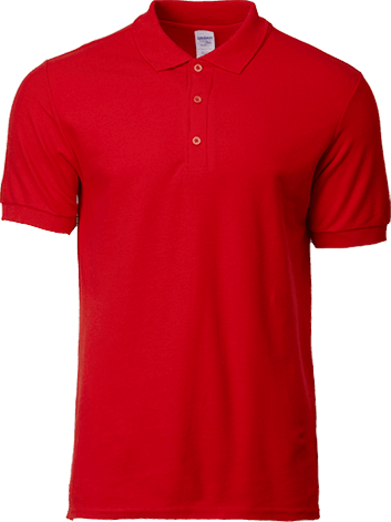 Gildan Premium Cotton Sport Polo in vibrant red color, perfect as a corporate gift, combining style and comfort.