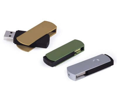 Aluminium and Rubber Coated Swivel USB Flash Drive Corporate Gifts Singapore