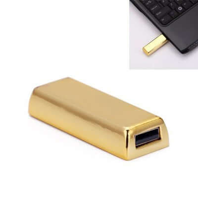 Novelty Gold Bar Bullion Shaped Premium Gold Bar USB Flash Drive Corporate Gifts Singapore