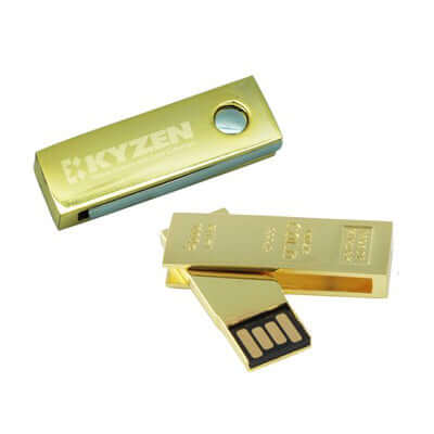 Gold Swivel USB Flash Drive Corporate Gifts Singapore