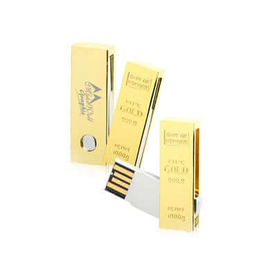 Gold Swivel USB Flash Drive Corporate Gifts Singapore