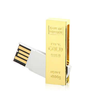 Gold Swivel USB Flash Drive Corporate Gifts Singapore