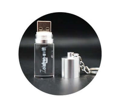 Cylinder Crystal USB Drive with Key Chain Corporate Gifts Singapore
