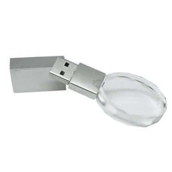 Oval 3D Crystal LED USB Flash Drive Corporate Gifts Singapore