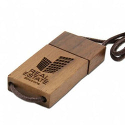 Wooden USB Flash Drive With Sliding Cord Lanyard Corporate Gifts Singapore