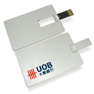 Flip Up Aluminium Card Shape USB Corporate Gifts Singapore