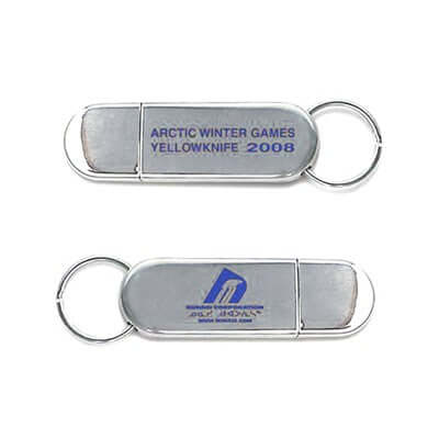 Metallic Shine USB Flash Drive with Key Ring Corporate Gifts Singapore