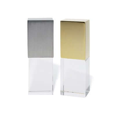 Brushed Metal Crystal USB Drive with LED Light Corporate Gifts Singapore