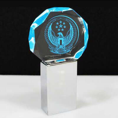 Diamond Crystal USB Drive with LED Light Corporate Gifts Singapore