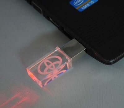 Elegant LED Crystal USB Drive Corporate Gifts Singapore