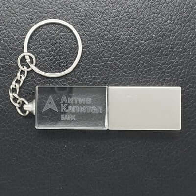 LED Crystal USB Drive with Key Chain Corporate Gifts Singapore