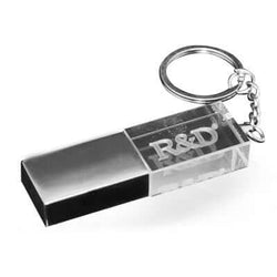 LED Crystal USB Drive with Key Chain Corporate Gifts Singapore