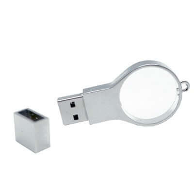 Magnifier Shape Crystal USB Memory Drive with LED Light Corporate Gifts Singapore