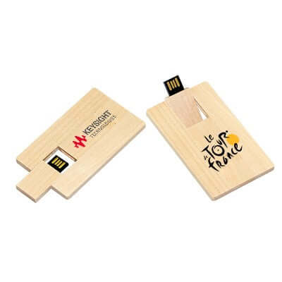 Wooden Card USB Flash Drive Corporate Gifts Singapore