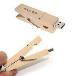 Wooden Clip USB Flash Drive Corporate Gifts Singapore