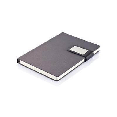 Hard Cover Notebook with Pen Gift Set showing elegant design with magnetic closure for corporate gift in Singapore.