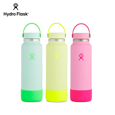 HydroFlask Prism Pop Limited Edition 40oz Wide Mouth Bottle in vibrant colors for adventures and corporate gifts.