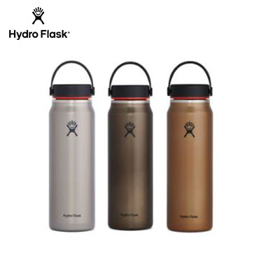 HydroFlask Trail Series™ 32oz Lightweight Wide Mouth Bottle in three colors, perfect for outdoor adventures and corporate gifts.