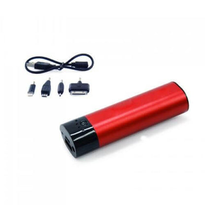 K-dex Portable Charger in red with charging cables for on-the-go power solutions.
