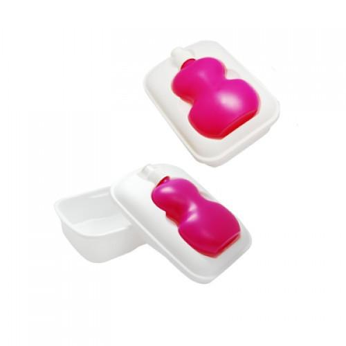 Lighttom Lunch Box with Bottle featuring a vibrant pink water bottle and easy-to-clean design.