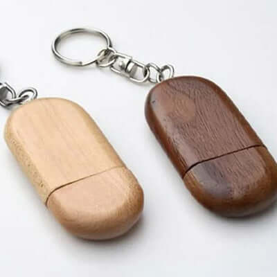 Wooden USB Flash Drive With Keyring Corporate Gifts Singapore