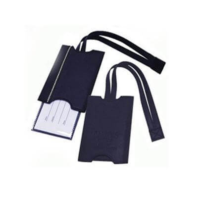 Luggage Tag | Calfskin Leather | Swarovksi with hidden compartment and elegant design.