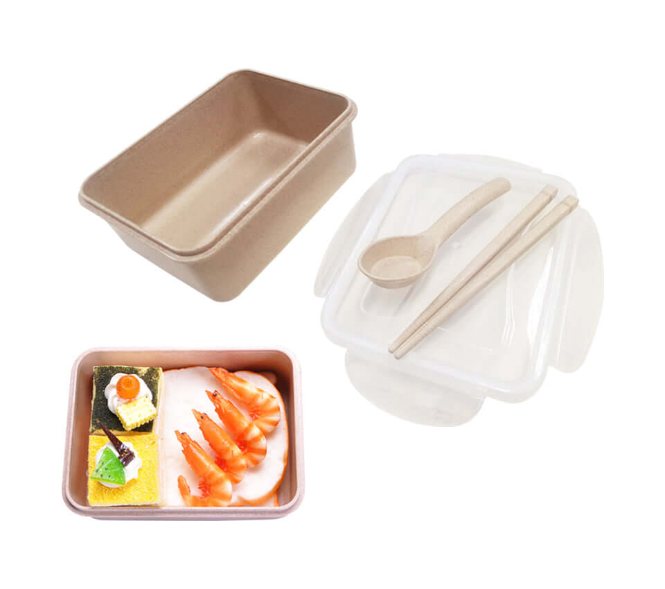 Straw Wheat Lunch Box (No Dividers) Corporate Gifts Singapore