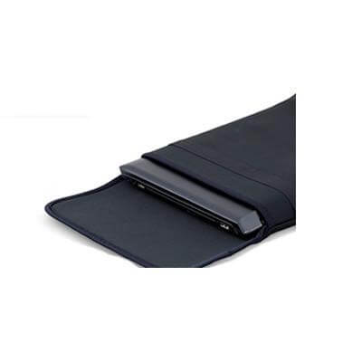 Neoprene Material Laptop Case open, showcasing a laptop inside for stylish and protective carry.