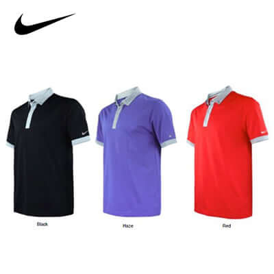 Nike Ultra Polo T-Shirt 2.0 in black, haze, and red showcasing modern design and Dri-Fit fabric.