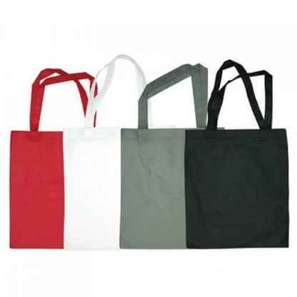 Non-Woven Bag (30x35) in red, white, grey, and black, perfect for everyday use and corporate gifts.