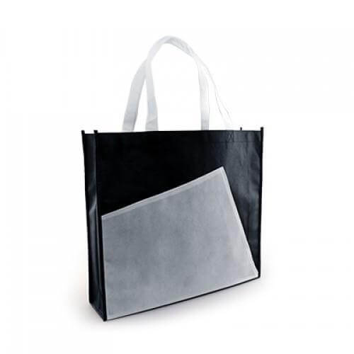 Non-Woven Bag (39x35x10) with extra pocket, perfect eco-friendly carrier and corporate gift.