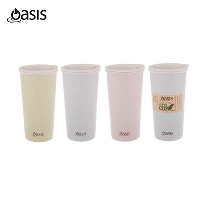 Oasis 400ml Double Wall Eco Cup in four colors for an eco-friendly commuting experience.