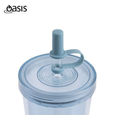 Close-up of the lid and straw of the Oasis Insulated Smoothie Tumbler with Straw 520ML, ideal for active lifestyles.
