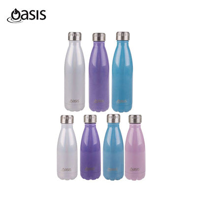 Oasis Lustre S/S Double Wall Insulated Drink Bottle in various colors