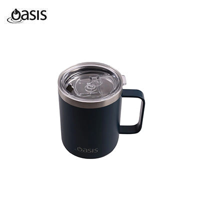 Oasis Stainless Steel Insulated Mug with Lid 400ML perfect for hot beverages on the go, ideal corporate gift.