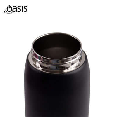 Oasis Stainless Steel Insulated Sports Water Bottle with Screw Cap 780ML top view showing the opening.