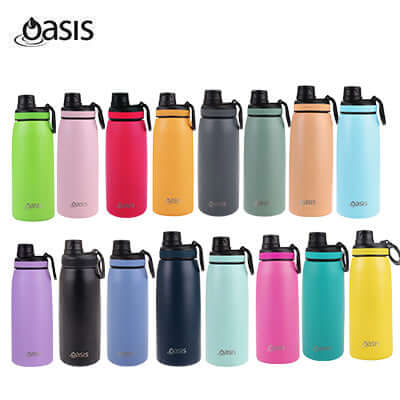 Oasis Stainless Steel Insulated Sports Water Bottle with Screw Cap 780ML in various colors