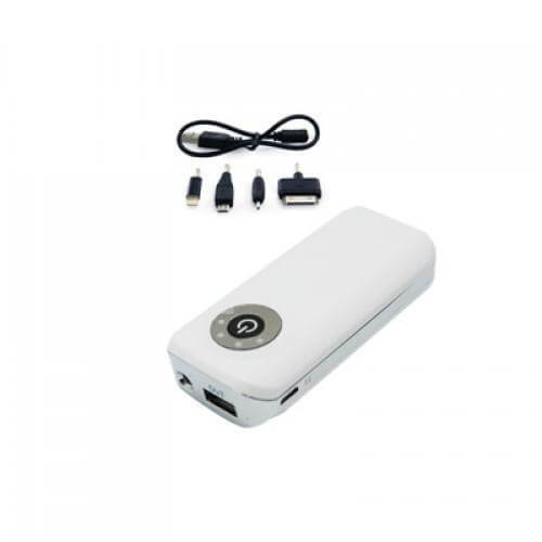 Ontolax Portable Charger With Torch Light, compact design, charging cable and adaptors included.