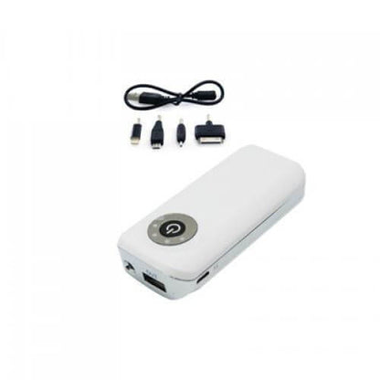 Ontolax Portable Charger With Torch Light, compact design, charging cable and adaptors included.
